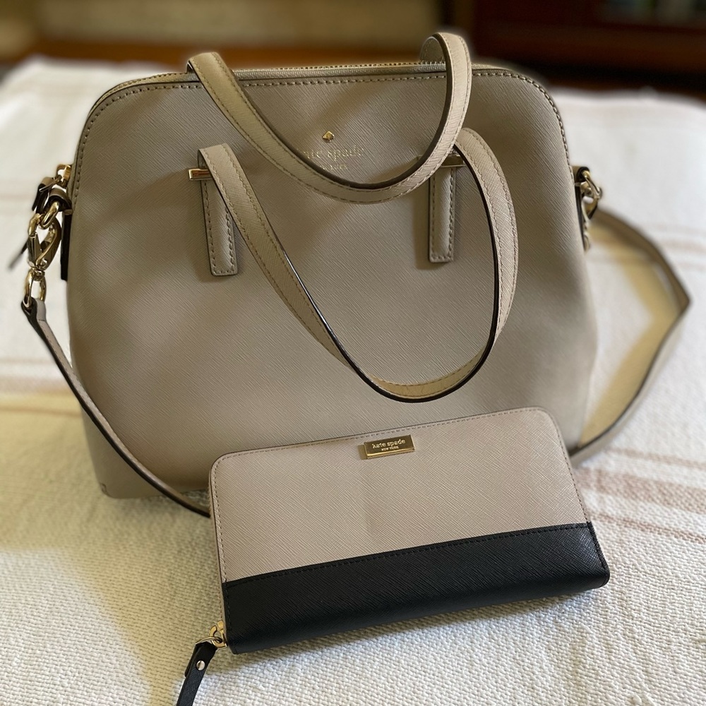 Kate Spade Dome Satchel with matching wallet